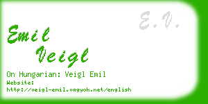 emil veigl business card